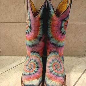 Copper Hippie Tan and Blue Boots